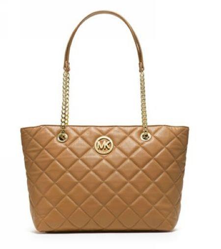 michael kors fulton quilted tote tan Til Deg pedze